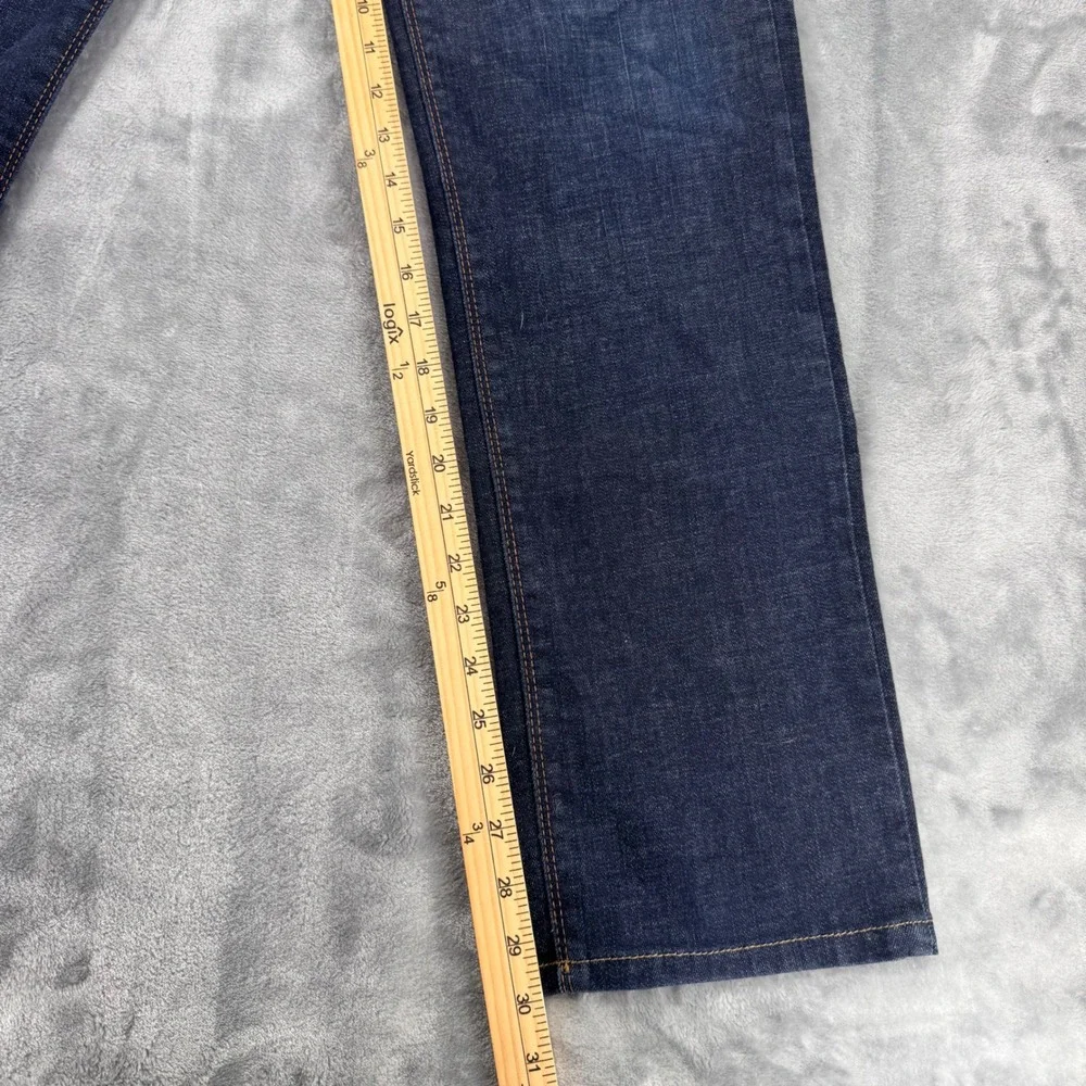 Mott & Bow Mens Straight Leg Dark Wash Denim Jeans Cotton Elastane Size 32 - Picture 4 of 10